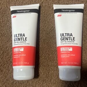 Neutrogena Ultra Gentle Body Gel Hydrator Acne Prone Skin Pro- Vitamin Set of 2